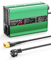 NOEIFEVO 58.8V 3A מטען ליתיום עבור סוללות Li-Ion Lipo 14S 51.8V, מאוורר קירור, כיבוי אוטומטי (ירוק)