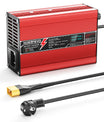 Caricabatterie NOEIFEVO 16.8V 5A 6A 7A 8A 10A per batterie Li-Ion Lipo 4S 14.8V, con display LCD, ventola di raffreddamento, spegnimento automatico (ROSSO).