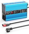 NOEIFEVO 16.8V 10A מטען ליתיום עבור סוללות Li-Ion Lipo 4S 14.8V, מאוורר קירור, כיבוי אוטומטי (כחול)