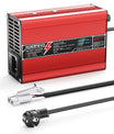 NOEIFEVO 13.8V-14.7V 8A Bly-syre-batterilader til 12V bly-syre-batteri, med LCD-display, køleventilator, automatisk afbrydelse (RØD)