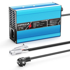 NOEIFEVO 37.8V 2A 3A 3.5A 4A Lithium-Ladegerät für 9S 33.3V Li-Ion Lipo-Batterien,Kühlventilator, automatischer Abschaltung（BLUE）