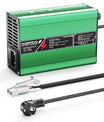 NOEIFEVO 12,6V 10A Caricabatterie al Litio per batterie Li-Ion Lipo 3S 11,1V, ventilatore di raffreddamento, spegnimento automatico (VERDE)
