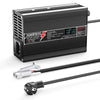 NOEIFEVO 14.6V 5A 6A 7A 8A 10A Caricabatterie LiFePO4 per batterie 4S 12V 12.8V LiFePO4, ventilatore di raffreddamento, spegnimento automatico (NERO)