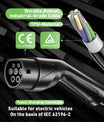 NOEIFEVO F095 Cable de carga tipo 2 a Schuko EV para vehículo eléctrico, corriente ajustable de 3,5 KW 6A a 16A, 3m/5m/10m
​