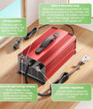 Noeifevo 87.6V 25A מטען לסוללת LiFePO4 עבור סוללת LiFePO4 76.8V (72V) 24S, עבור מערכות אחסון אנרגיה ביתיות, סירות ורכב גולף
