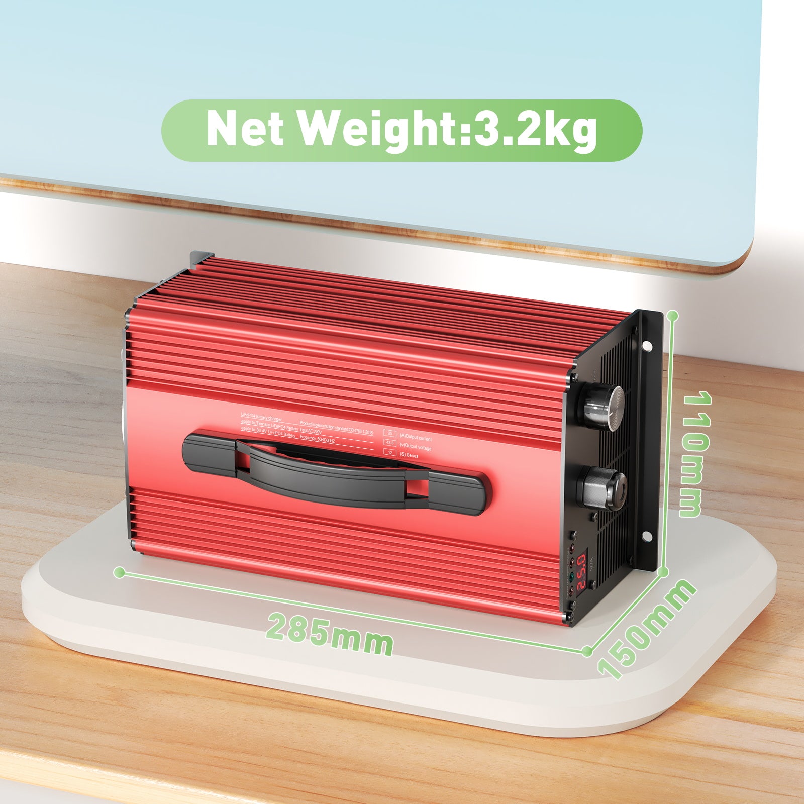 Noeifevo 87.6V 25A מטען לסוללת LiFePO4 עבור סוללת LiFePO4 76.8V (72V) 24S, עבור מערכות אחסון אנרגיה ביתיות, סירות ורכב גולף