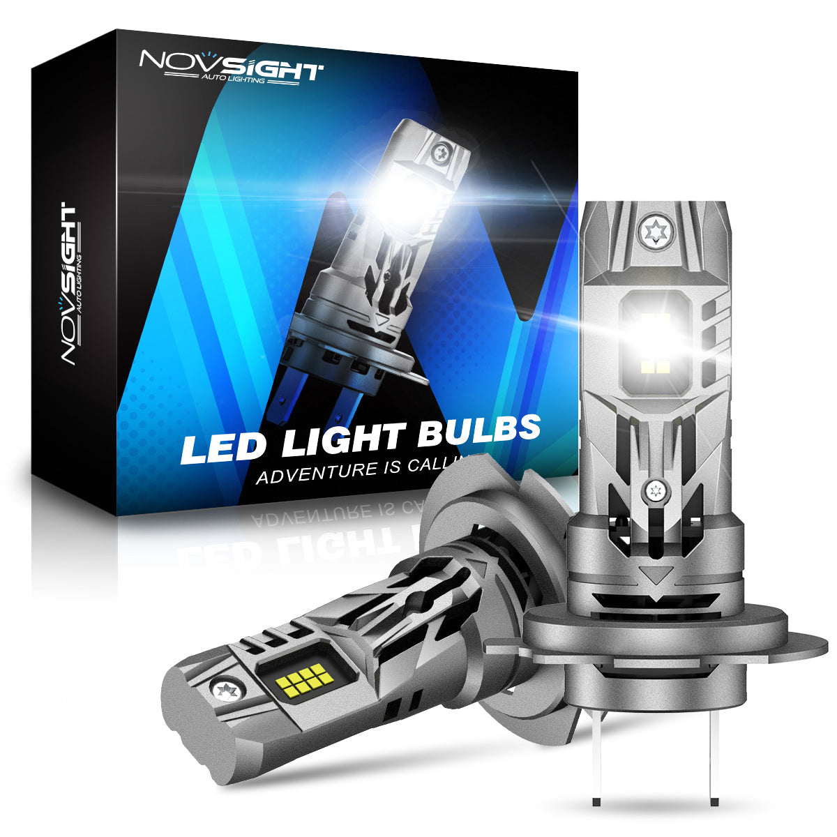 NOVSIGHT H7 LED světlomety 90W 20000LM dálkové/potkávací světlo 6500K bílá