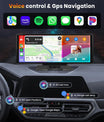 NOEIFEVO מסך 10.26 אינץ' Carplay לרכב עם Carplay אלחוטי, Android Auto, MirrorLink, מסך מגע IPS 1080P, רדיו נייד, תומך ב-Bluetooth/שליטה קולית חופשית/GPS/Siri/שידור FM/Aux/כרטיס TF.