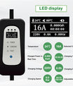 10metrová přenosná nabíječka typu 2 3,7 kW 16 A pro elektromobily, domácí nabíjecí kabel pro elektromobily s konektorem Schuko