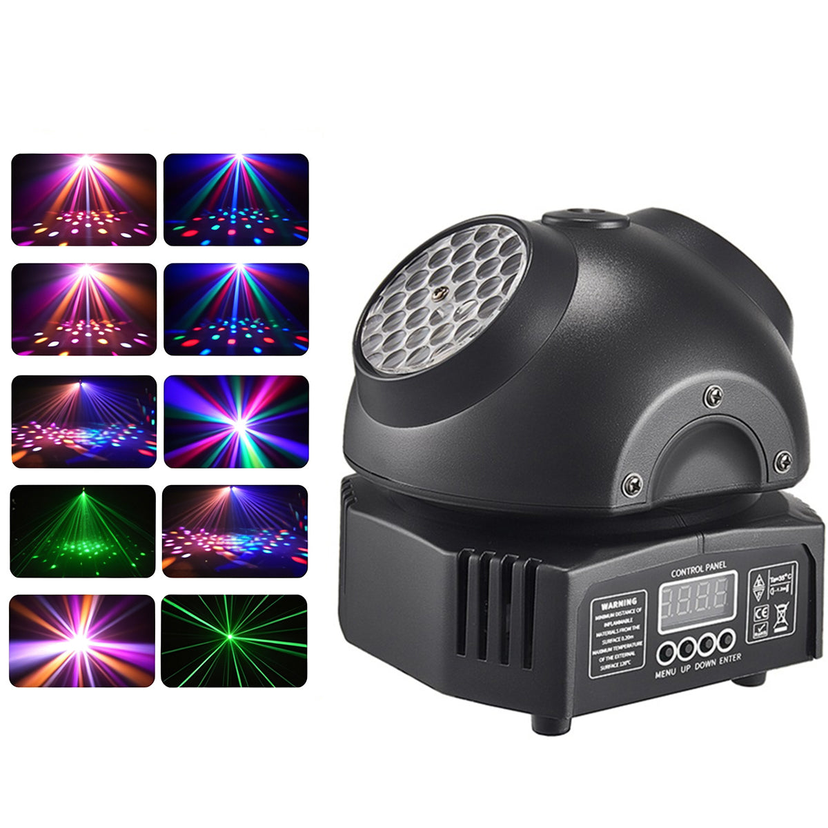 36W Mini Luce Discoteca, Illuminazione per Feste LED RGBW, Proiettori a Doppia Testa Mobile, Apparecchiatura DJ DMX512, Effetto Stroboscopico per Palco per Nightclub, Bar e Spettacoli