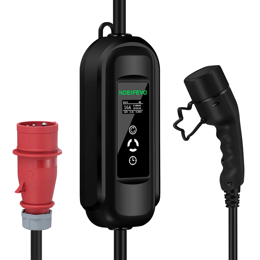 Noeifevo Typ2 EV-Ladekabel, 11KW 16A CEE 5m/10m/15m  Mobile EV Ladegerät, DC6mA RCD Schutz