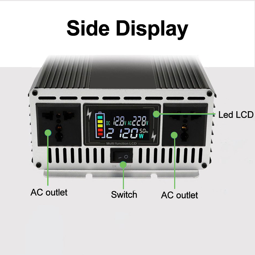 Energía portátil 3000W 4000W 5000W 6000W 8000W inversores de onda sinusoidal pura DC 24V to AC 110V 220V Voltage Converter Car Solar Inverter