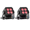 Party-lys, 4x8W RGB LED scenelys med fjernkontroll/DMX-styring, DJ-lys egnet for bryllup, fester, klubber og discoarrangementer