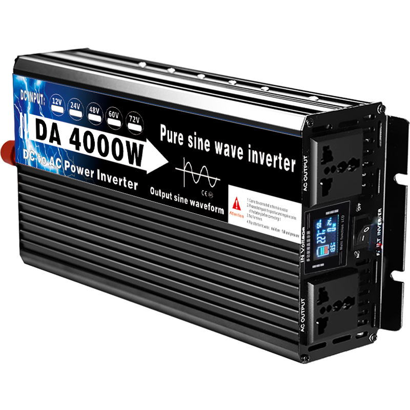 12V 24V 48V 60V 72V čistě sinusový měnič výkonu, 4000W 12000W solární automatický měnič napětí s dálkovým ovládáním