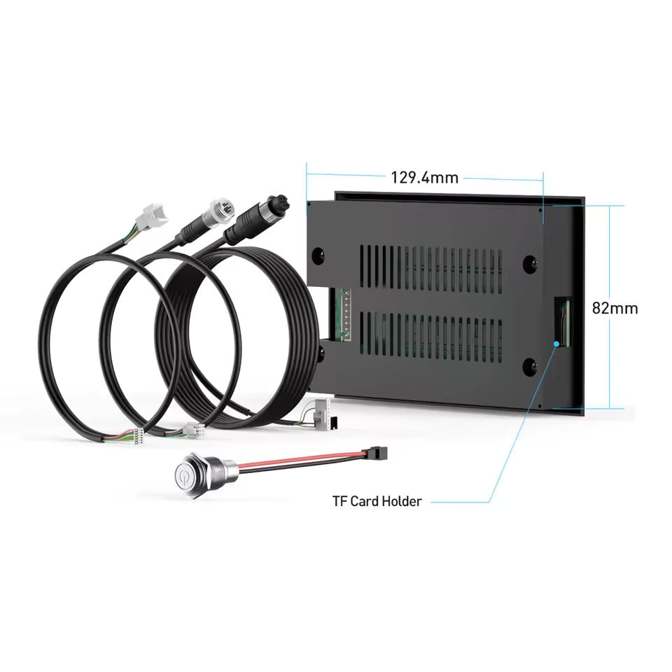 Batteridisplay 4,3-tommers LCD TFT-skærm – Visning af spænding, strøm, SOC og temperatur, touchskærm – Til Jikong BMS (88,5 × 135,9 mm)