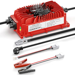 מטען סוללות NOEIFEVO 48V 20A לסוללות חומצה עופרת, AGM, ג'ל, מטען סוללות עגלת גולף