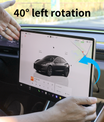 Tesla skærmholder 2.0 til Model 3/Y – 4-vejs drejelig (40°), aluminium CNC, skærmhøjde forbliver uændret, ingen rysten, anti-blænding