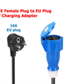 Adapter do ładowania EV, z gniazda przemysłowego CEE 32A niebieskiego na wtyczkę Schuko do użytku domowego, dla ładowarek EV o mocy 7kW 32A