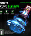 FATEEYE H7 LED Scheinwerfer Kit 10000LM 50W Fern/Abblendlicht 6500K Weiß Halogen(2Stück)