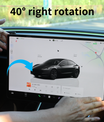 Tesla skærmholder 2.0 til Model 3/Y – 4-vejs drejelig (40°), aluminium CNC, skærmhøjde forbliver uændret, ingen rysten, anti-blænding