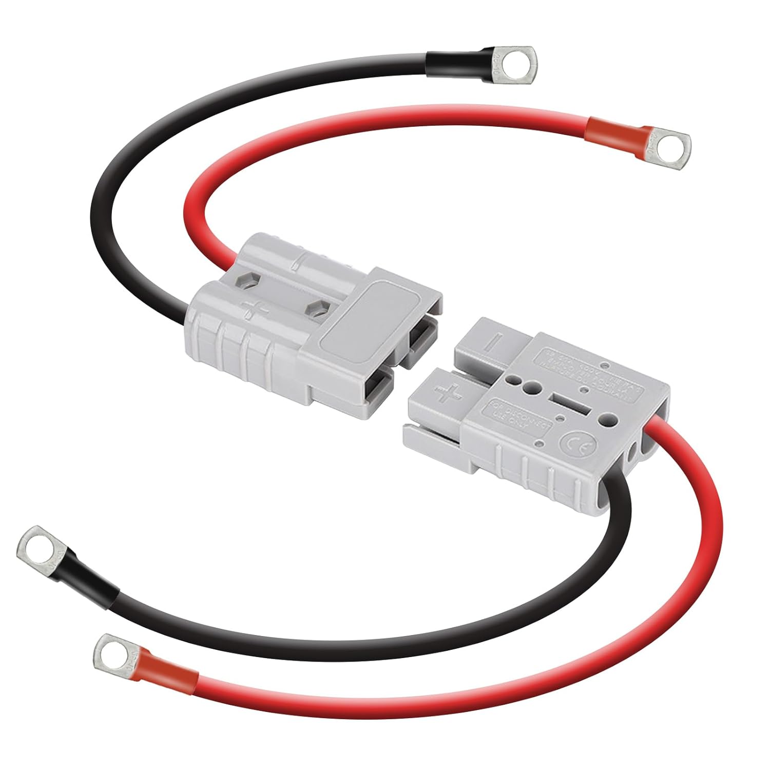 2 stk batterikontakt, Anderson 50A/120A til M8 batteristrømoverføringskontakt, 2AWG/4AWG/7AWG/8AWG/12AWG elektriske kabler