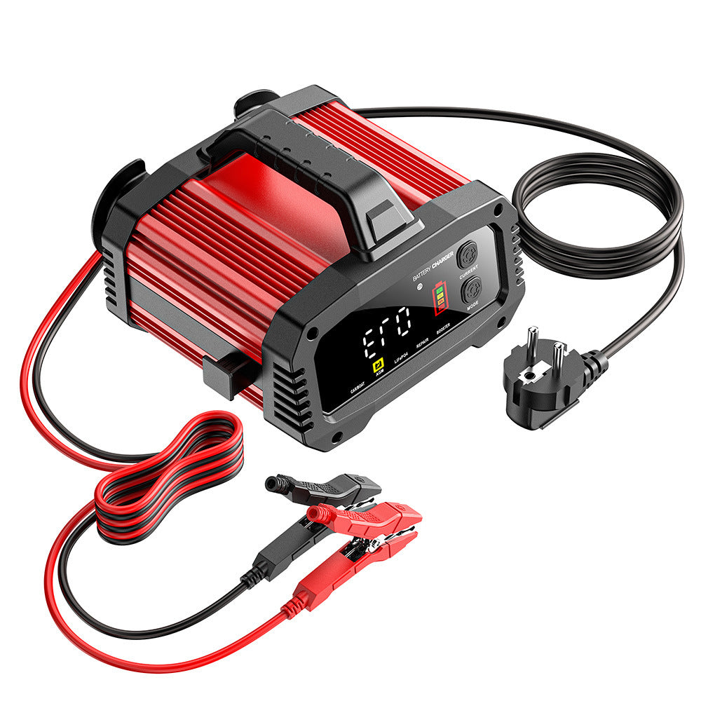 25A Nabíječka autobaterie, 12V 25A 24V 15A Nabíječka pro olověné, AGM a LiFePO4 baterie, Nabíječka pro vozidla, Inteligentní nabíječka pro auta, nákladní auta, motocykly, sekačky na trávu