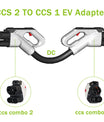 Noeifevo CCS 2 to CCS1 150A 1000V EV Adapter, Fast Charging Cable for J1772 Cars