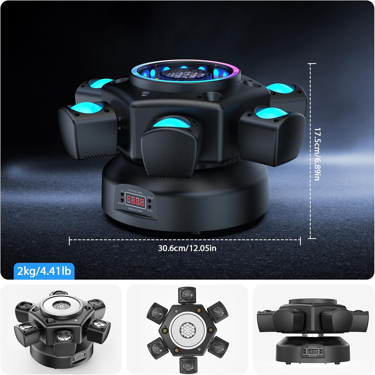 Moving Head Disco-Licht, Party-Licht, 150W RGBW 26-Kanal DMX-Bühnenlicht mit Fernbedienung, Gobo-Beam-Licht für DJ, Bar, Geburtstag, Club, Hochzeit, Scheinwerfer