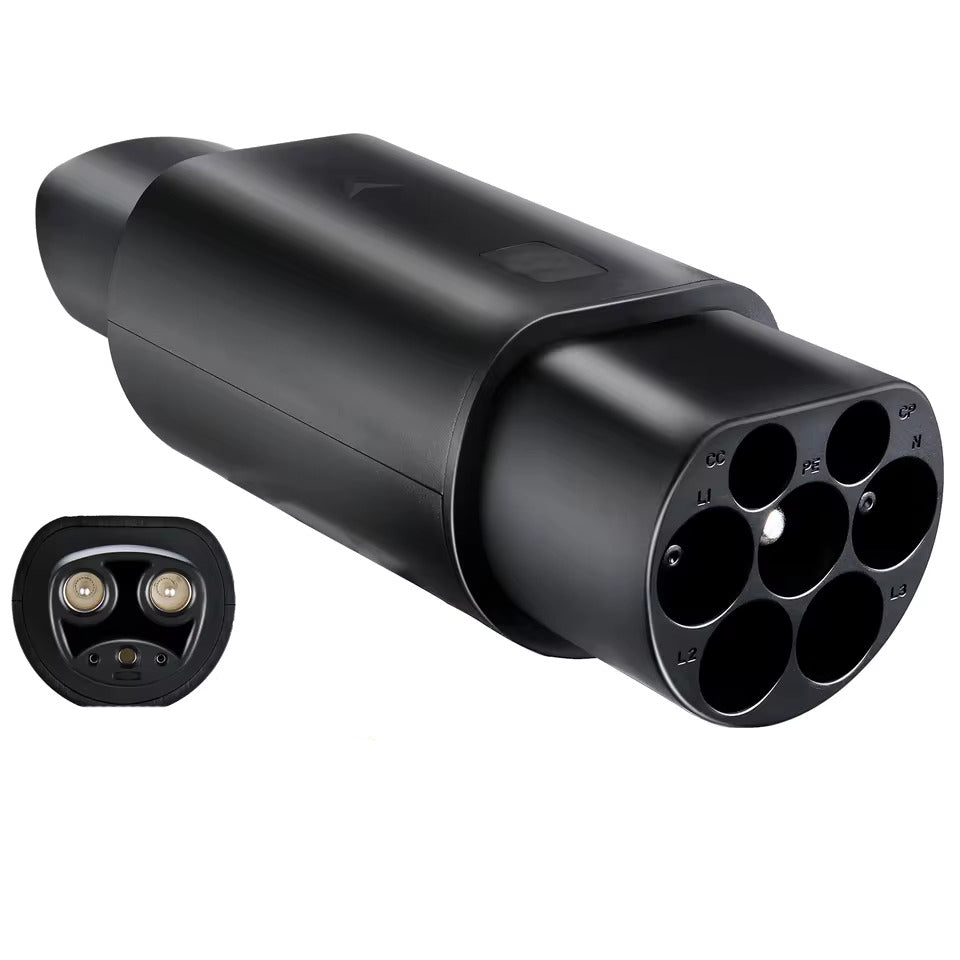 Adapter NOEIFEVO Typ 2 do Tesli, AC 7,2 kW 32A 220V, pasujący do Tesla Model S/X/3, do ładowarek AC Typ 2 do pojazdów elektrycznych do ładowania pojazdów Tesla