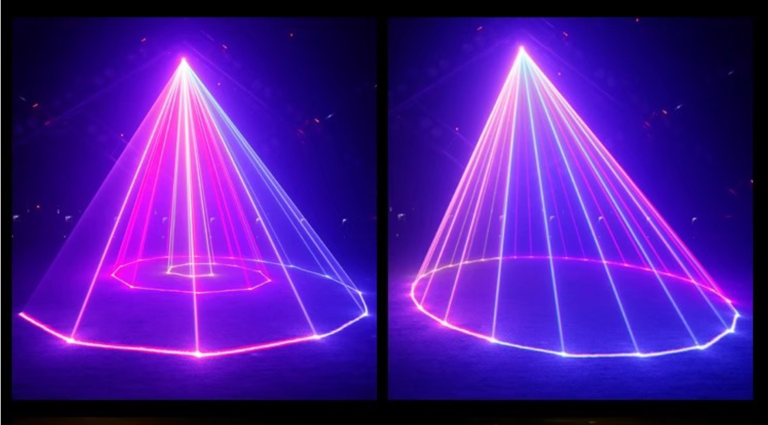 2W Vollfarben-Phantom-Laserlicht, professionelles Bühnenlicht, geeignet für KTV, Bars, Nachtclubs und Bühnenaufführungen