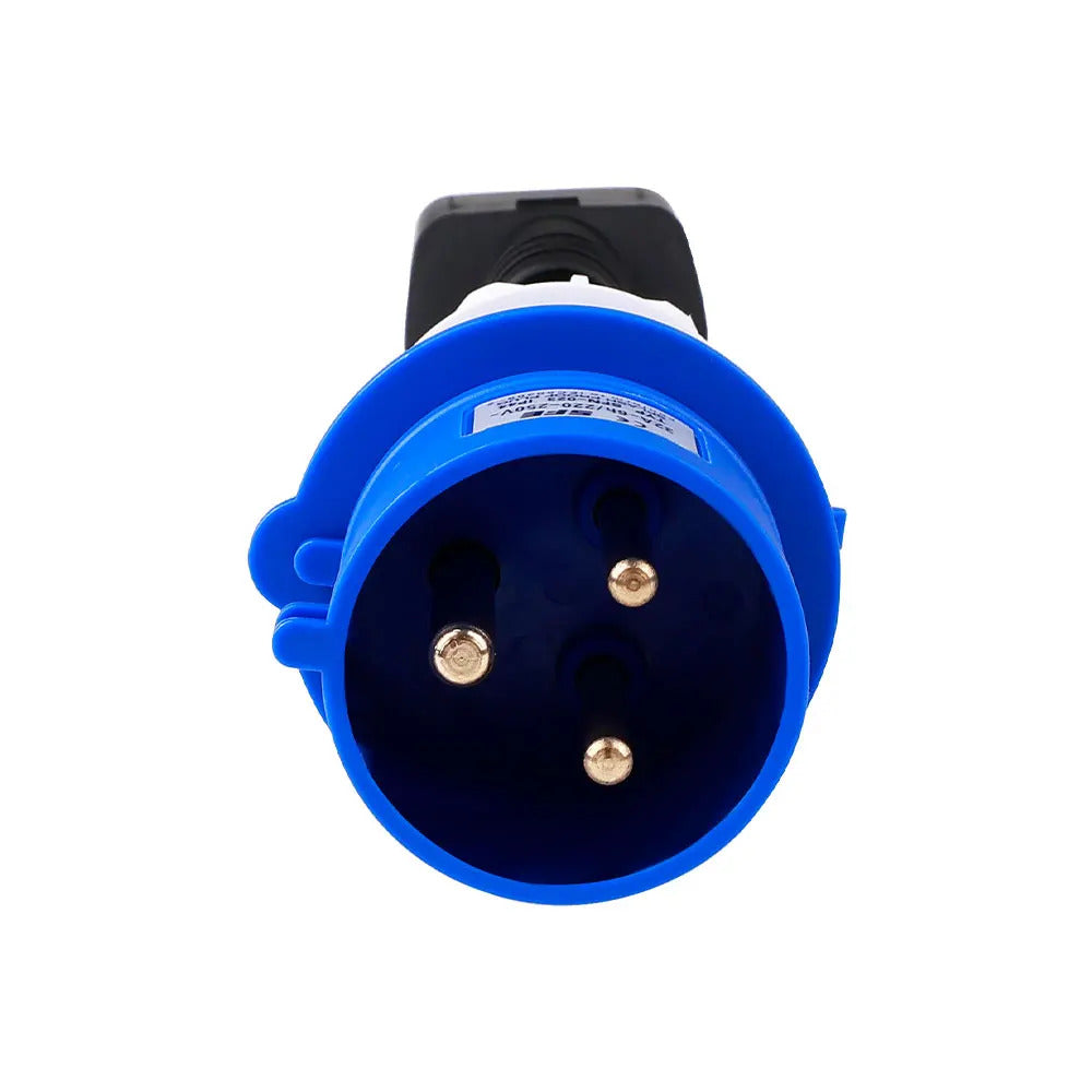 CEE32A 1-fase blauwe stroomadapter, compatibel met Tesla Model X, S, Y en Gen 2 EV-lader