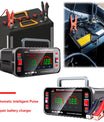 12 10A / 24V 5A Cargador de batería de coche totalmente automático Cargador de batería de coche de reparación por pulso inteligente Cargador de batería de motocicleta