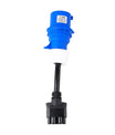 CEE32A 1-fase blauwe stroomadapter, compatibel met Tesla Model X, S, Y en Gen 2 EV-lader