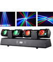 80W Disco Party Lichtanlage, RGBW LED Moving Head Scheinwerfer mit zwei beweglichen Köpfen, Fernbedienung, DMX512-DJ-Equipment, Bühnenbeleuchtung für Events, Clubs und Weihnachten