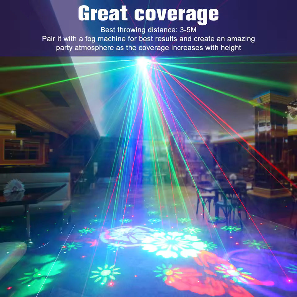 80W Partylicht 6-in-1 Bienenauge LED Bühnenstrahler, RGBW LED Strahleneffekte mit Stroboskop für DJ, Disco, Party, Hochzeit und Tanz