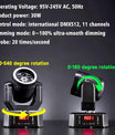 Mini 30W Partylicht Moving Head RGB DMX512 Musiksteuerung Stroboskop Bühnenstrahler für DJ Disco Party Weihnachten