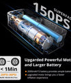 Elektrická vzduchová pumpa, bateriová pumpa s tlakem 150 PSI, přednastavený tlak pro auto/motocykl/kolo/míč, nafukování jedním tlačítkem s automatickým zastavením, cyklistická pumpa s LED světlem a powerbankou