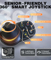 NOEIFEVO S500-7 Elektrische rolstoel - 13kg, joystick, 400W motor, afneembare lithiumbatterij, elektromagnetische rem, draagvermogen 100kg, voor reizen & dagelijks gebruik