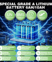 Elektrorollstuhl – 13.6kg,400W Motor, abnehmbarer Lithium-Akku, elektromagnetische Bremse, 100kg Tragkraft,Leicht Rollstuhl Elektrisch Faltbar ideal für Reisen & Alltag
