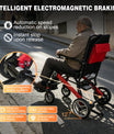 NOEIFEVO S500-7 Elektrische rolstoel - 13kg, joystick, 400W motor, afneembare lithiumbatterij, elektromagnetische rem, draagvermogen 100kg, voor reizen & dagelijks gebruik