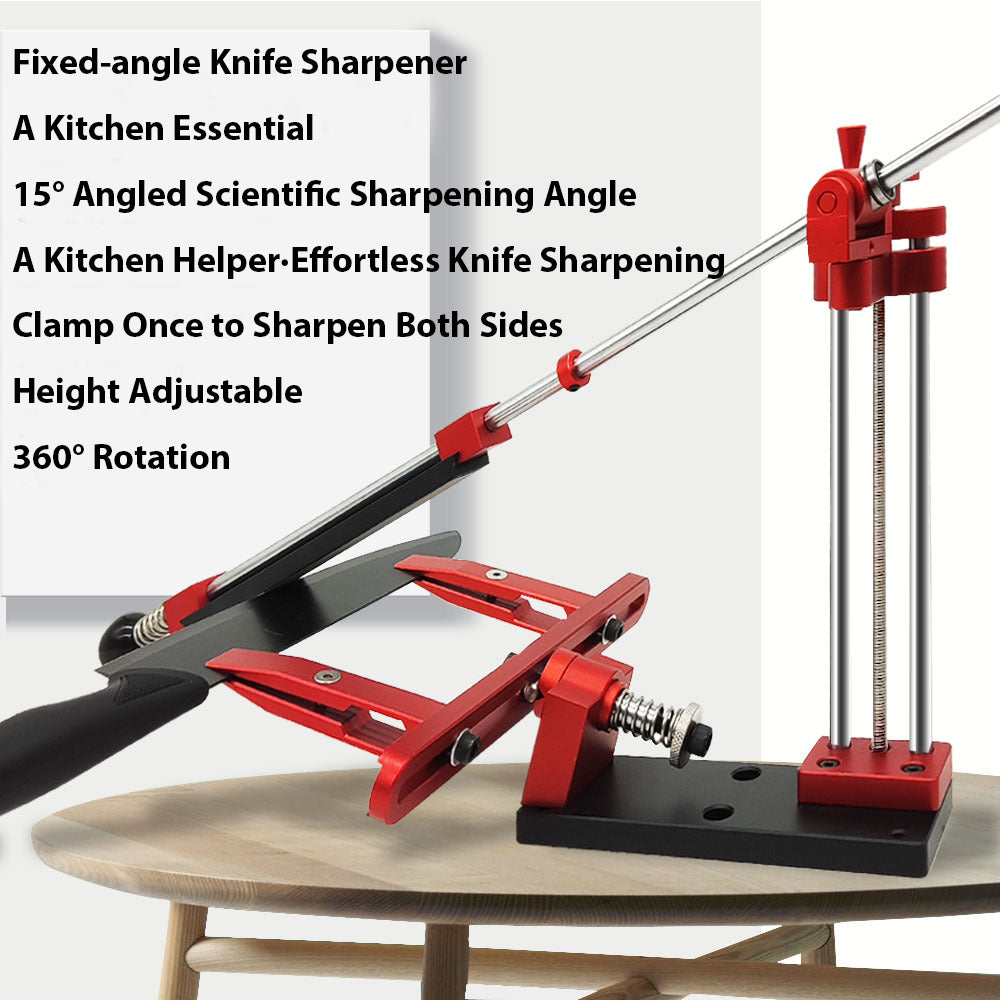 NOEIFEVO 360° Rotationsbar Flip-System för knivar med fast vinkel - Professionellt knivslipset med slipstenar - Verktyg för att hålla slipmaterial